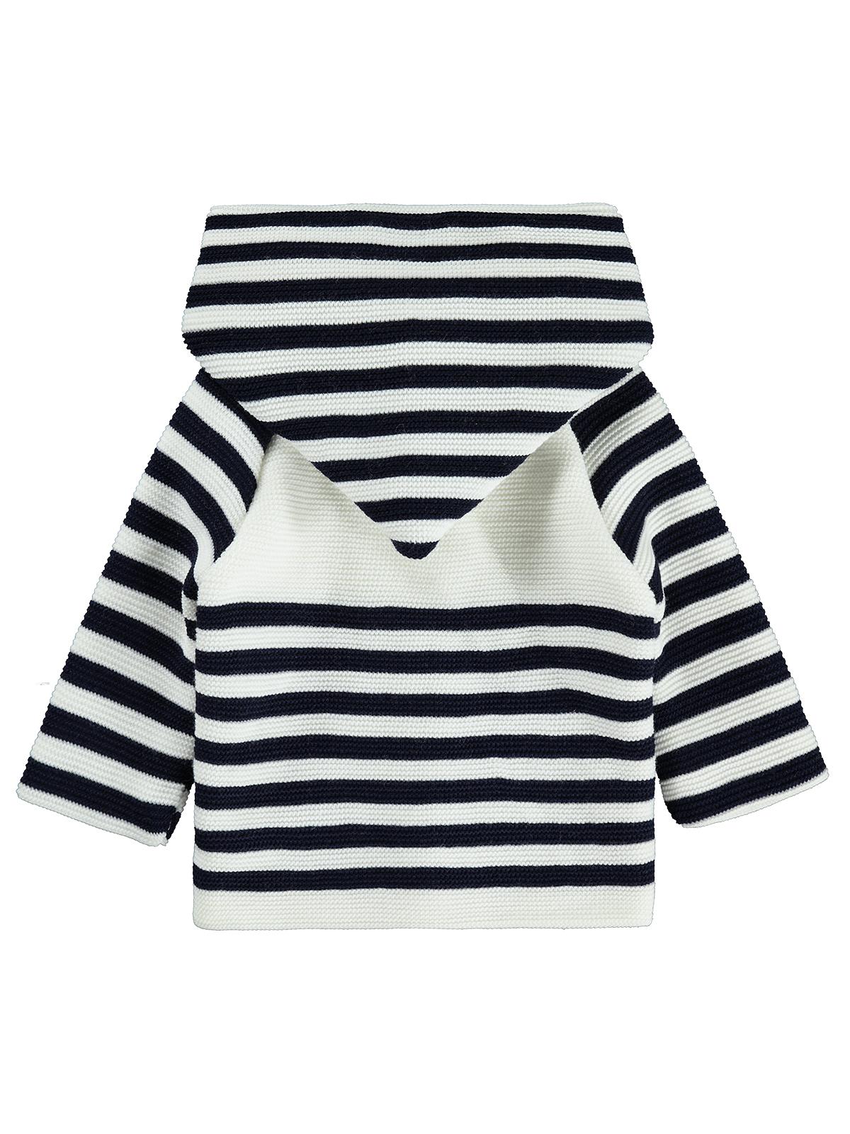 Civil Baby Çizgili Kapüşonlu 6-18 Ay Hırka - Lacivert