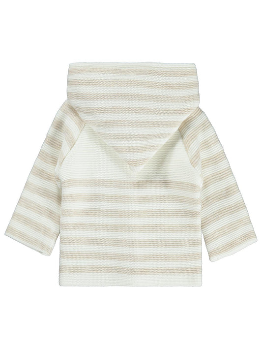 Civil Baby Çizgili Kapüşonlu 6-18 Ay Hırka - Kahverengi