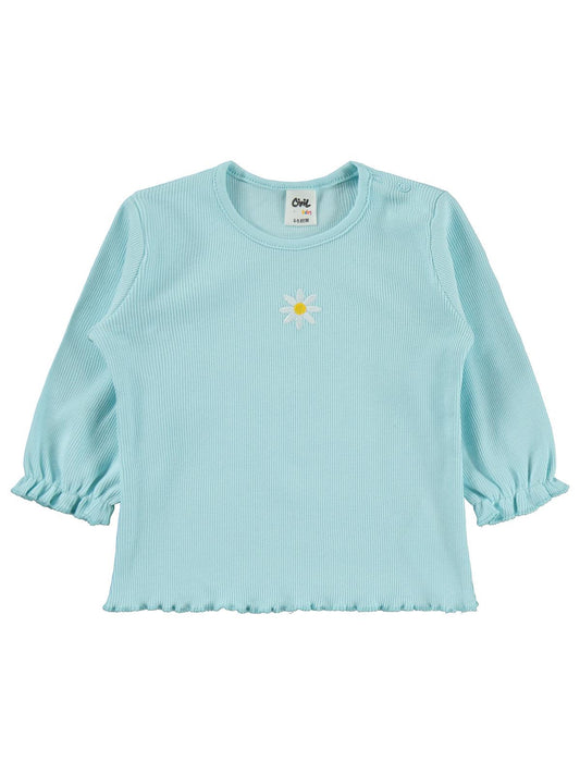Civil Baby Papatya Nakışlı 6-18 Ay Takım - Mavi