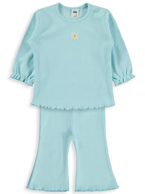 Civil Baby Papatya Nakışlı 6-18 Ay Takım - Mavi