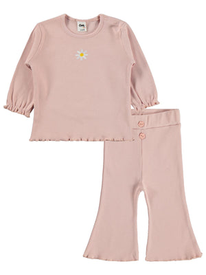 Civil Baby Papatya Nakışlı 6-18 Ay Takım - Pembe