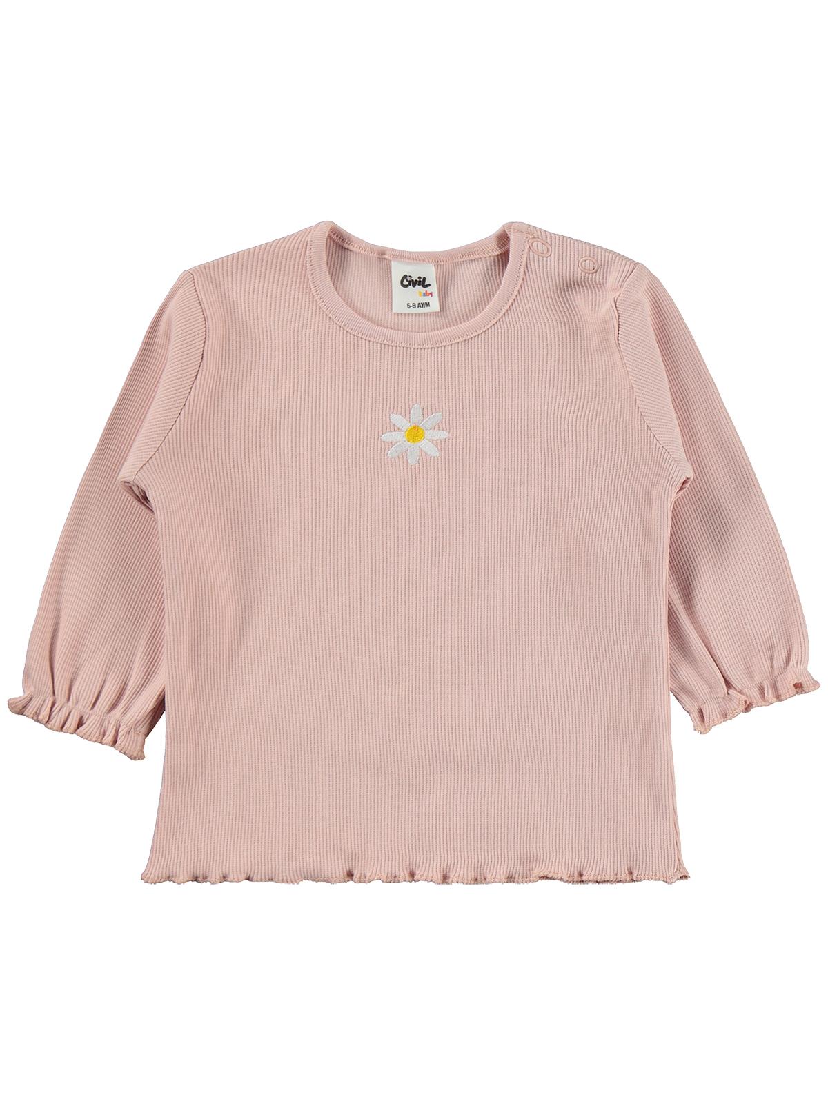 Civil Baby Papatya Nakışlı 6-18 Ay Takım - Pembe