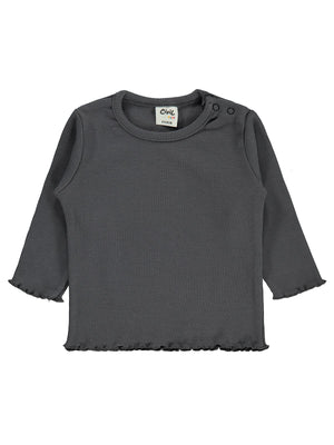 Civil Baby Kol Ucu Detaylı 6-18 Ay Sweatshirt - Gri
