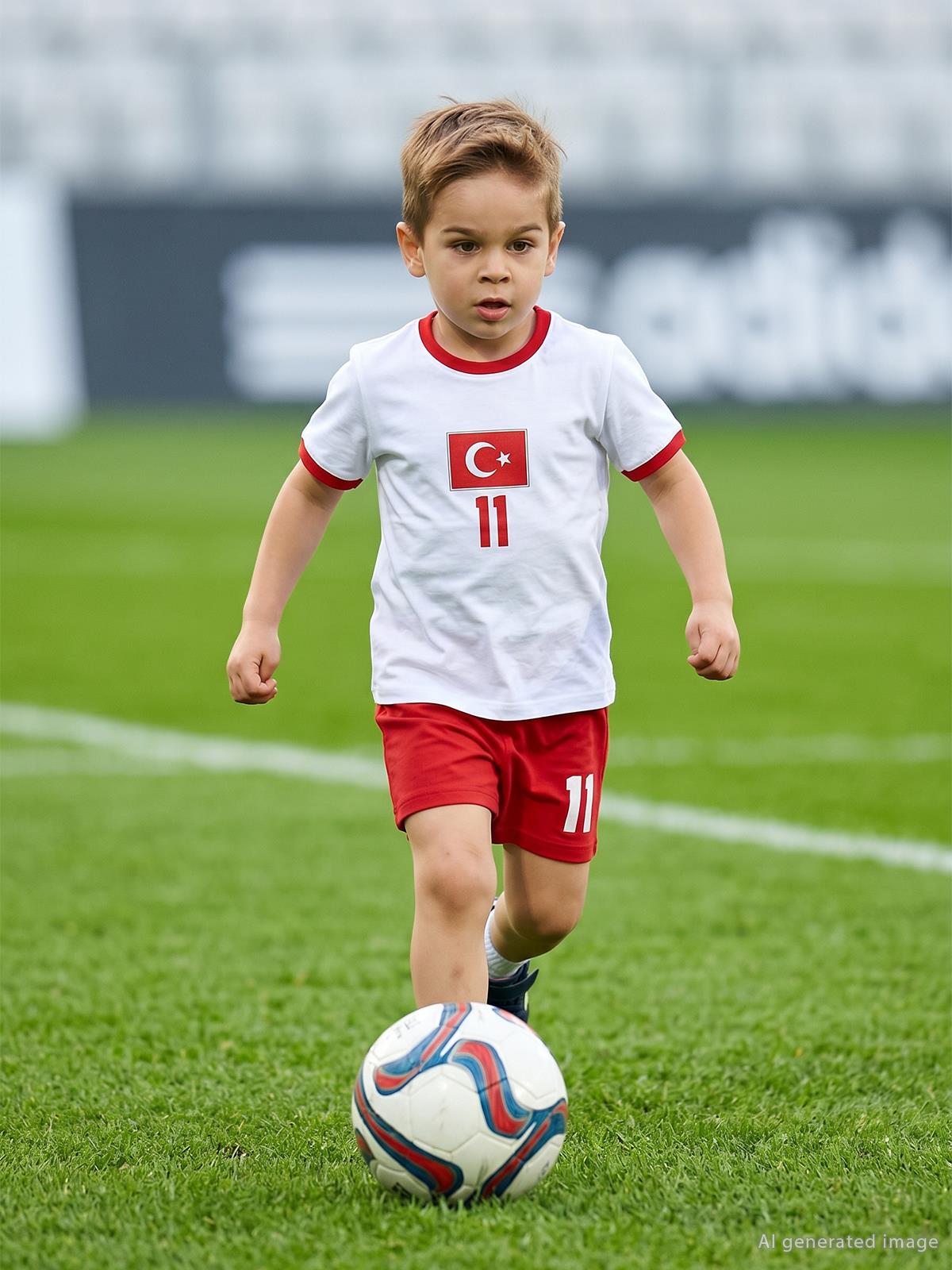 Civil Boys Türkiye Baskılı 2’li 2-5 Yaş Takım - Pamuk Forma - Beyaz