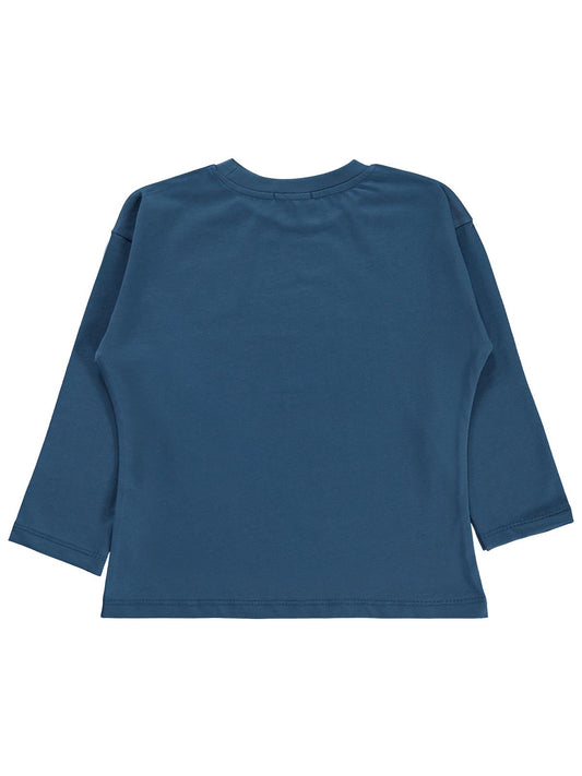 Civil Erkek Çocuk Yeah Köpek Baskılı Sweatshirt Km | Süprem Uzun Kol | Okul Kreş ve Günlük Kullanım - Lacivert