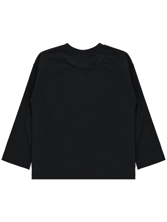 Civil Erkek Çocuk 4489 Baskılı Sweatshirt Km | Süprem Uzun Kol | Okul Kreş ve Günlük Kullanım - Siyah