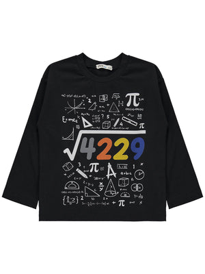 Civil Boys 4489 Baskılı 6-9 Yaş Sweatshirt  - Siyah