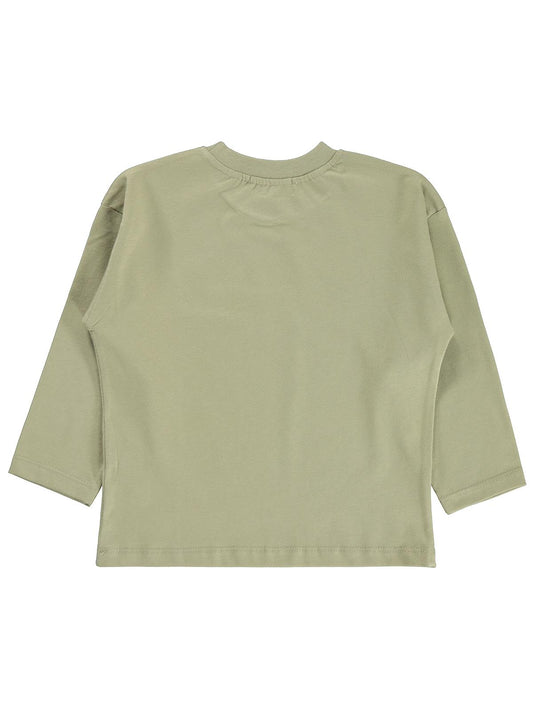 Civil Boys Erkek Çocuk 96 Toplar Baskılı Sweatshirt Km | Süprem Uzun Kol | Okul Kreş ve Günlük Kullanım - Haki