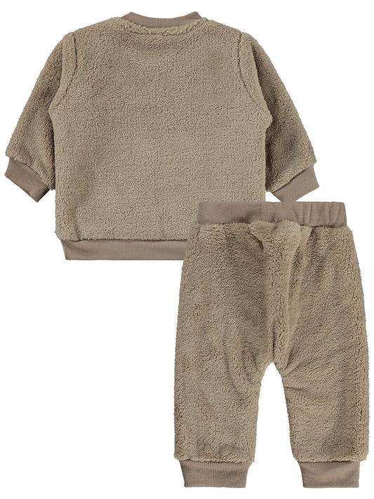 Civil Baby Kaşkorse Cepli 6-18 Ay Takım - Kahverengi