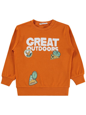 Civil Boys Erkek Çocuk Great Baskılı 2-5 Yaş Sweatshirt  - Turuncu