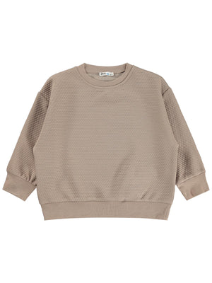 Civil Boys Petek Kumaşlı 6-9 Yaş Sweatshirt - Bej