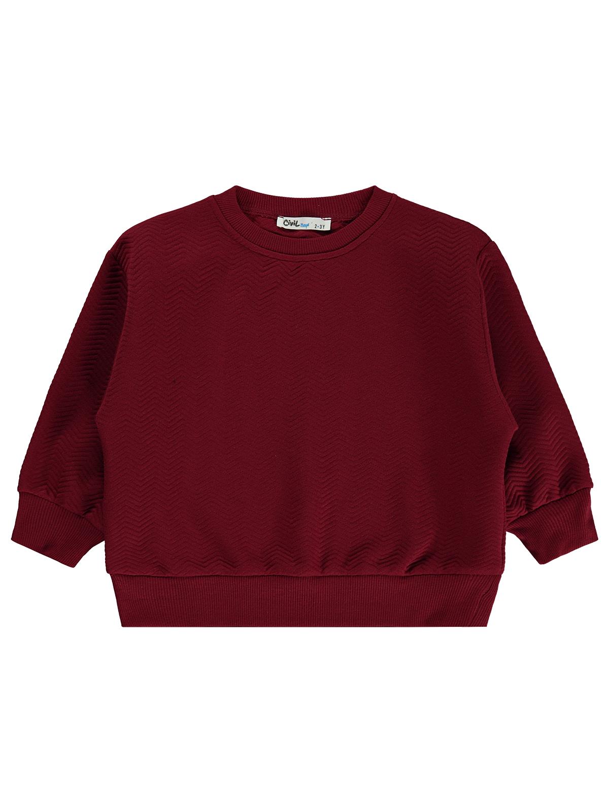 Civil Boys Çizgili 2-5 Yaş Sweatshirt - Bordo