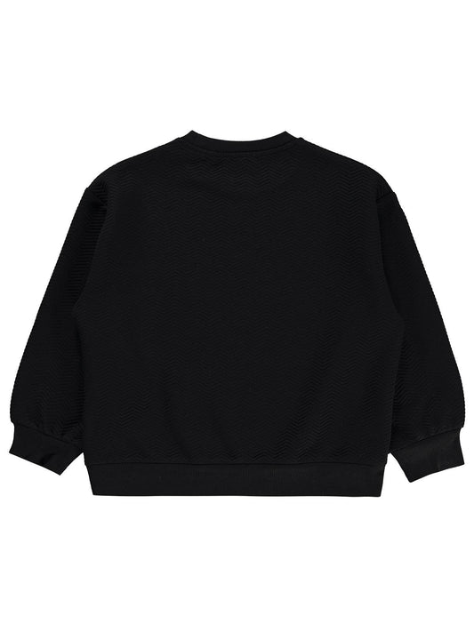 Civil Boys Çizgili 10-13 Yaş Sweatshirt - Siyah