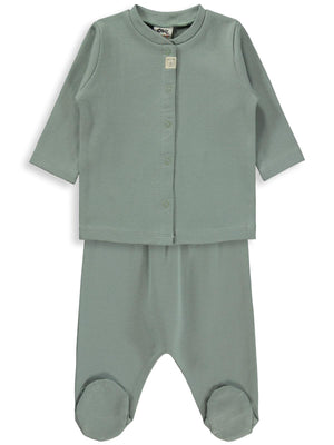 Civil Baby Düz 1-6 Ay Pijama Takımı - Yeşil