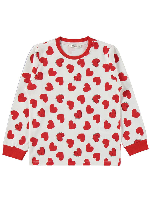 Civil Girls Kalpli 10-13 Yaş Pijama Takımı - Kırmızı