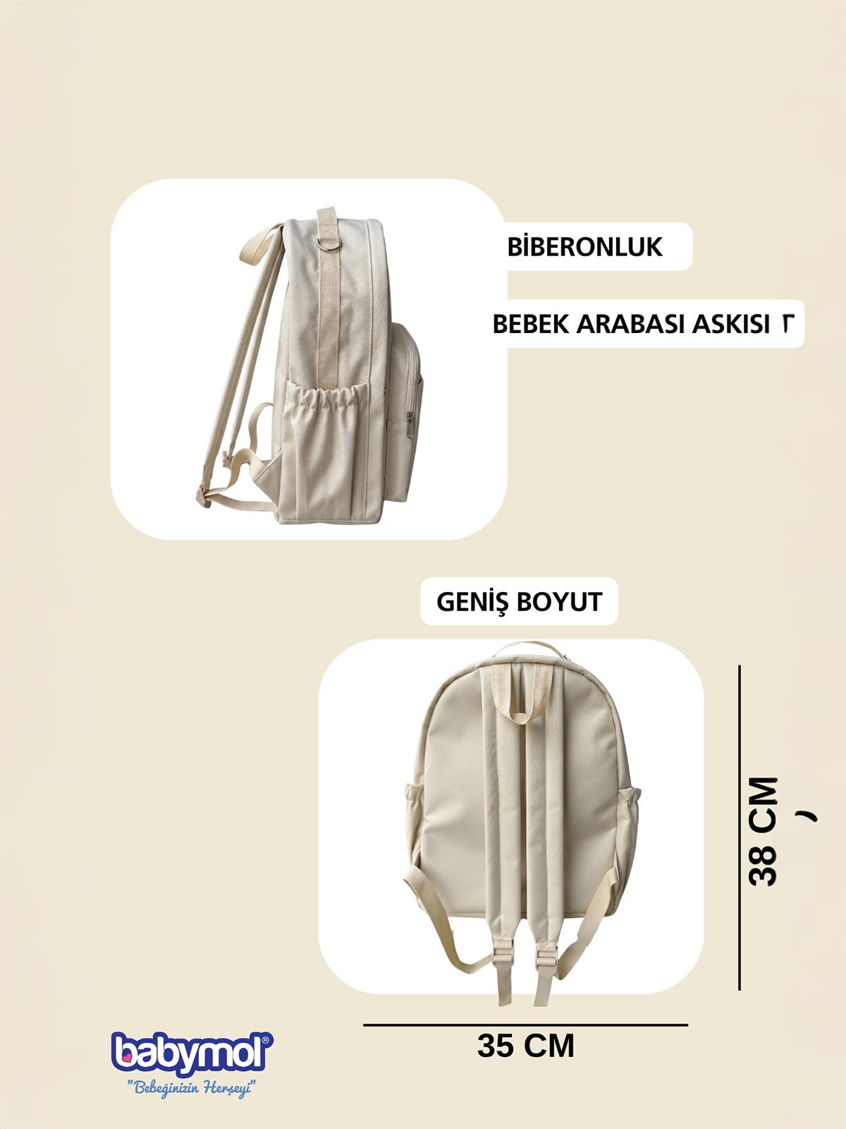 Babymol Oslom Bebek Bakım Çantası - Bej