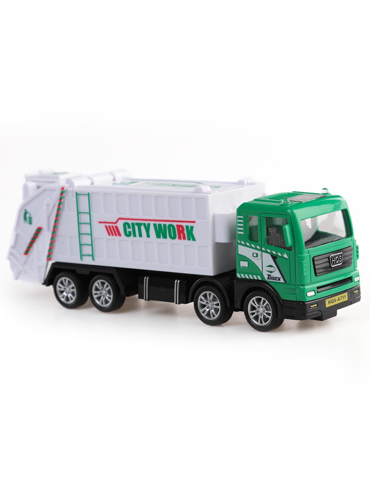 Vardem Surtmelı Metal 1:50 Cop Kamyonu Ve Sulama Aracı - Beyaz