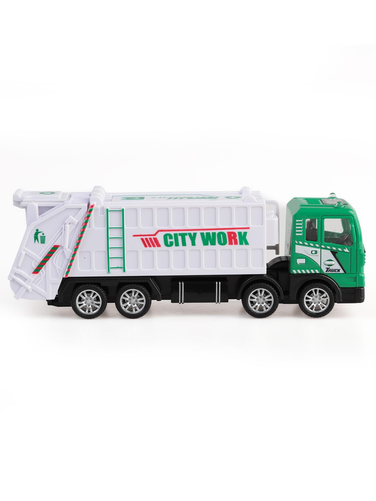 Vardem Surtmelı Metal 1:50 Cop Kamyonu Ve Sulama Aracı - Beyaz