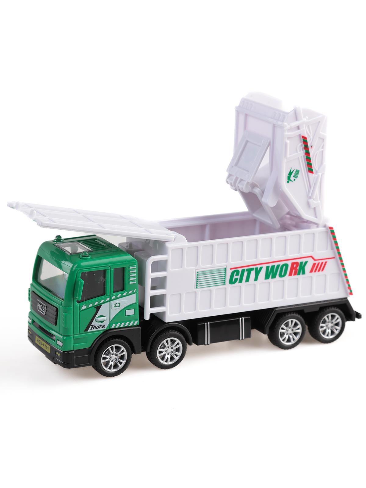 Vardem Surtmelı Metal 1:50 Cop Kamyonu Ve Sulama Aracı - Beyaz