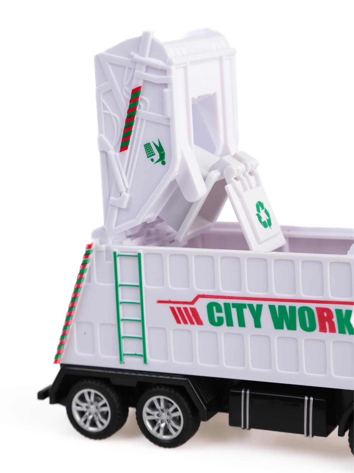 Vardem Surtmelı Metal 1:50 Cop Kamyonu Ve Sulama Aracı - Beyaz