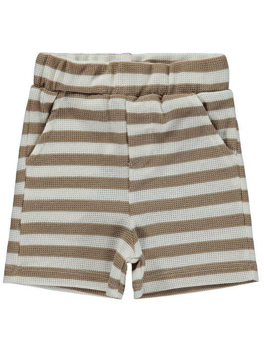 Civil Baby Çizgili 6-18 Ay Şort - Kahve