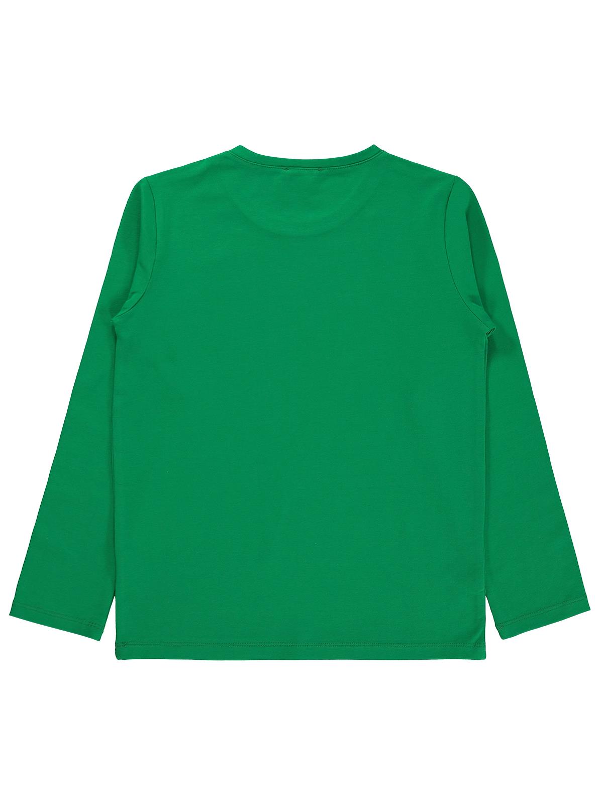Civil Erkek Çocuk Basic Sweatshirt | Likralı Süprem Uzun Kol | Okul Kreş ve Günlük Kullanım - Yeşil
