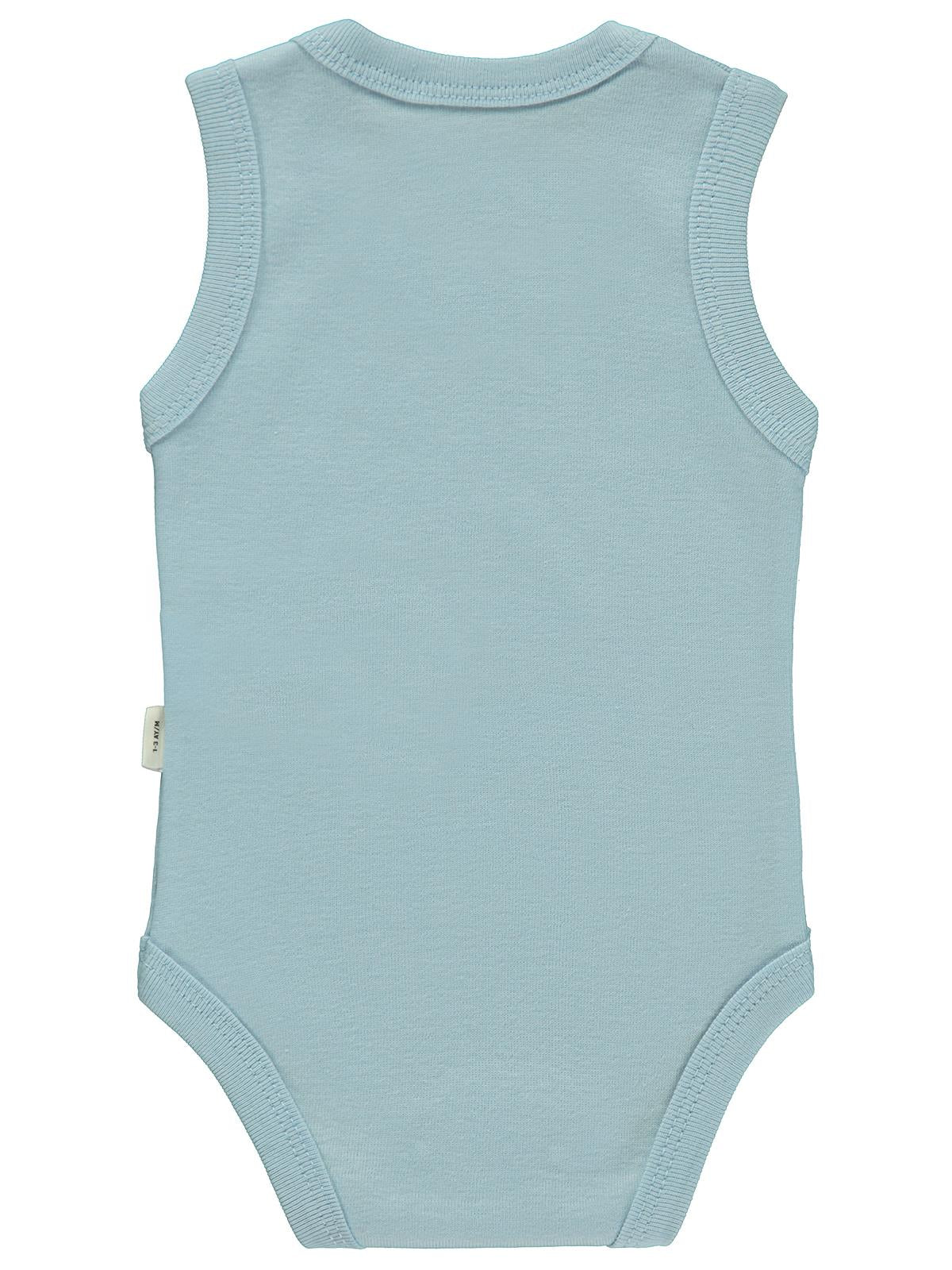 Civil Baby Little Captain Baskılı 1-36 Ay Çıtçıtlı Badi - Mavi