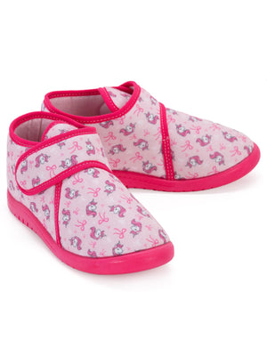 Civil Girls Unicorn Baskılı 27-32 Numara Panduf - Açık Camel