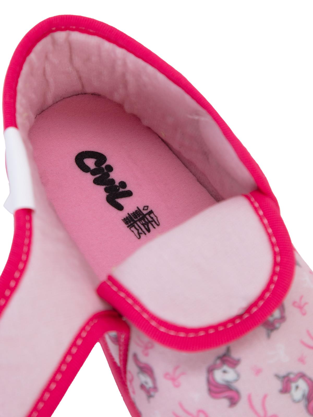 Civil Girls Unicorn Baskılı 27-32 Numara Panduf - Açık Camel