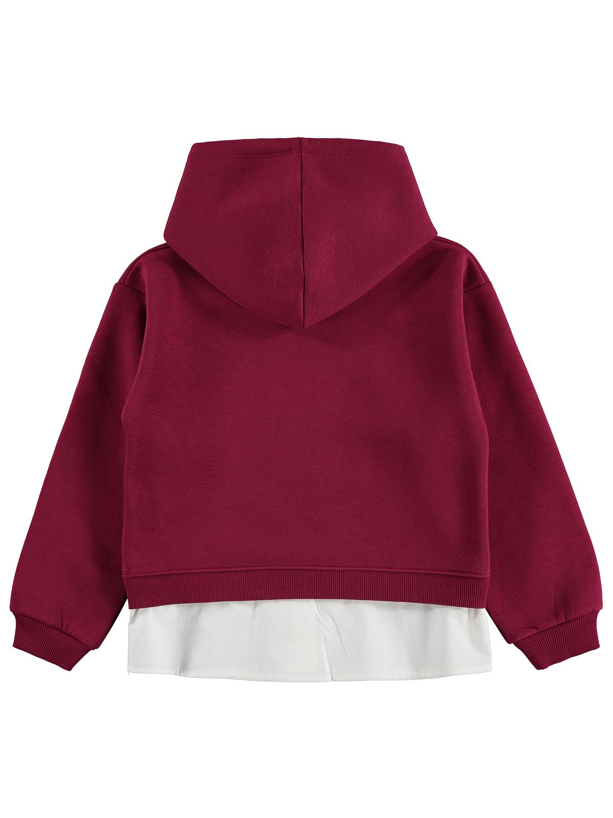 Civil Girls Brooklyn Baskılı 10-13 Yaş Sweatshirt - Bordo