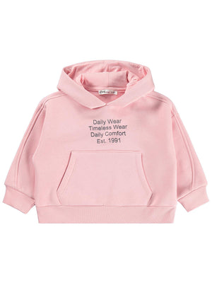 Civil Girls Daily Wear Baskılı 2-5 Yaş Sweatshirt - Pudra