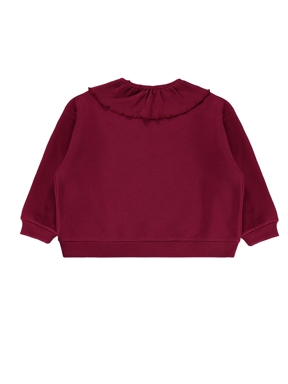 Civil Girls Kaşkorse Yakalı 6-9 Yaş Sweatshirt - Bordo