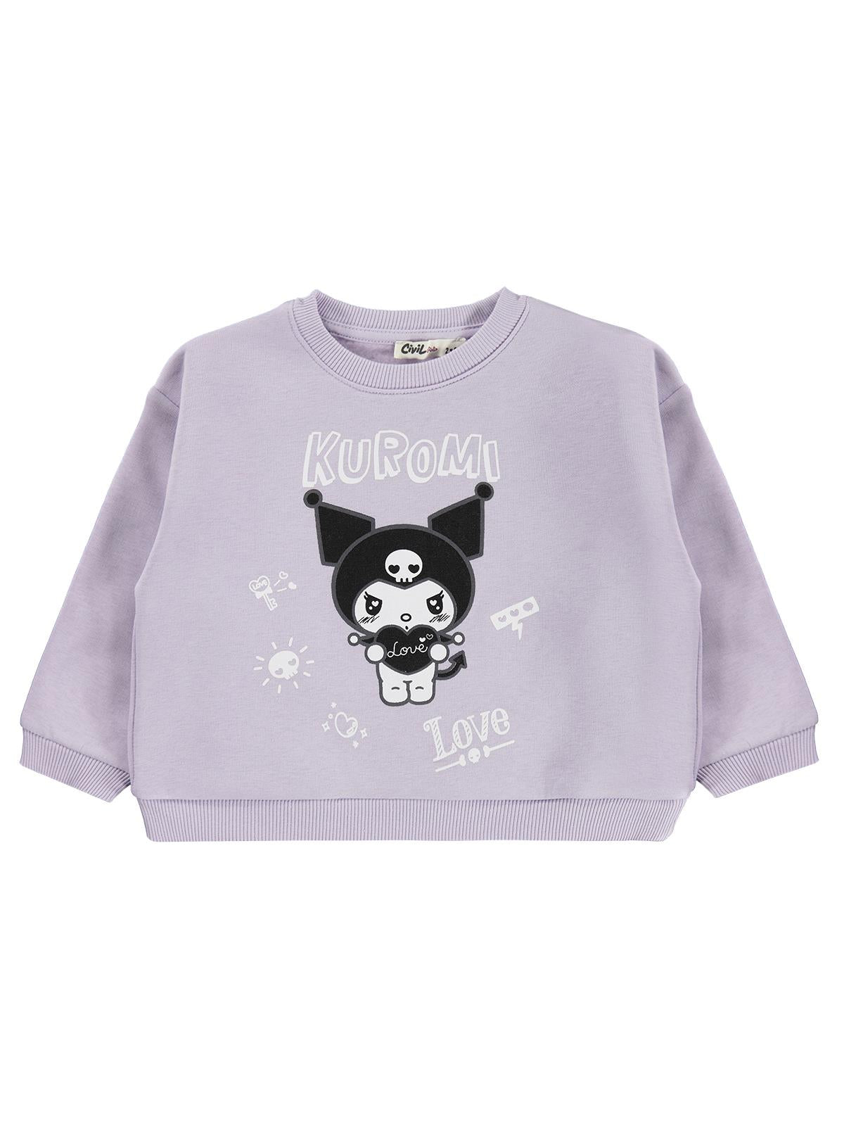Kuromi 2-5 Yaş Sweatshirt - Lila