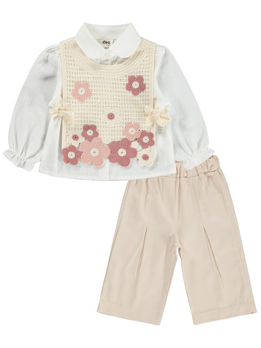 Civil Baby Süzene Süveter 3 lü 6-18 Ay Takım - Bej
