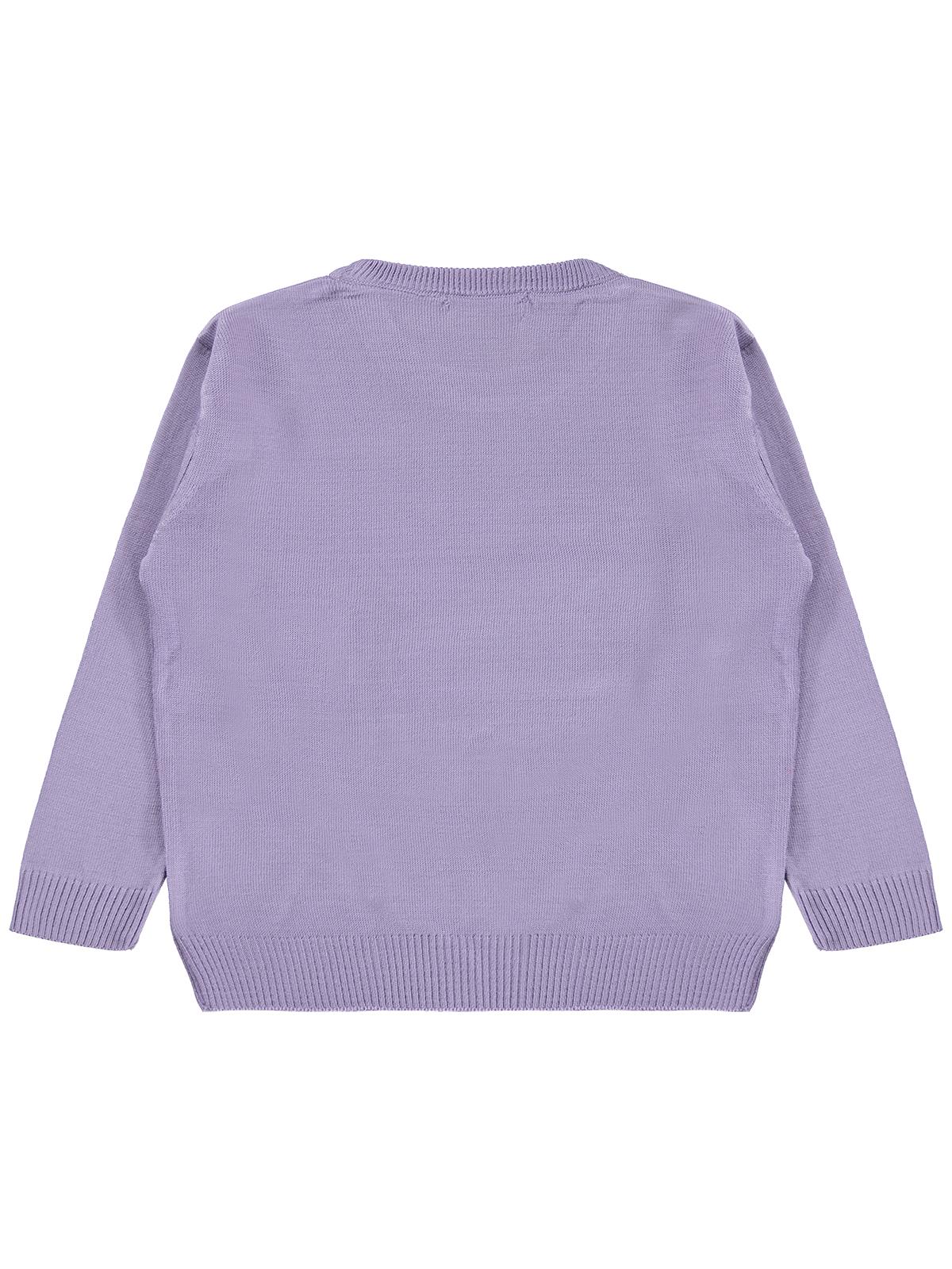 Civil Girls Kelebek Desenli 2-5 Yaş Kazak  - Lila