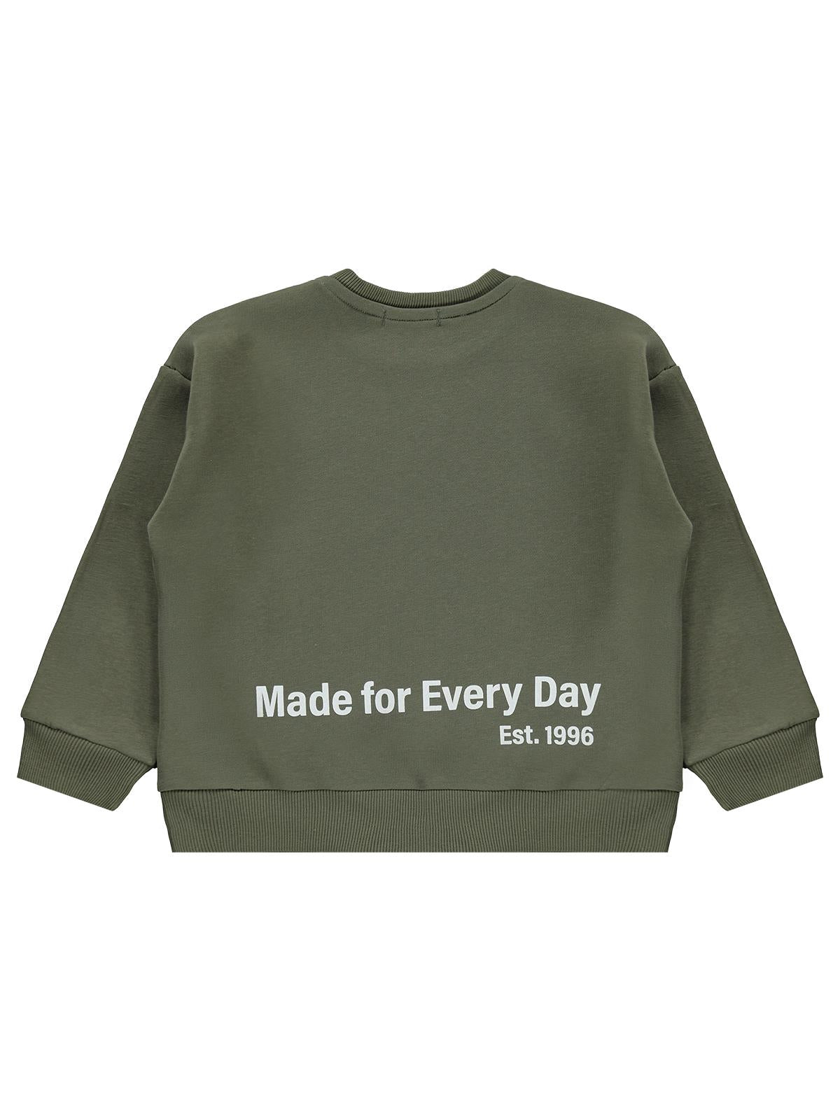 Civil Boys Made For Baskılı 2-5 Yaş Sweatshirt - Haki