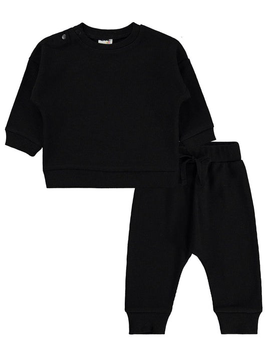 Civil Baby Cvl Baskılı Basic 6-18 Ay Takım - Siyah