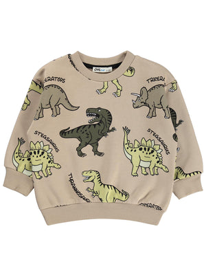 Civil Boys Dınosaur Empirme 2-5 Yaş Sweatshirt - Bej