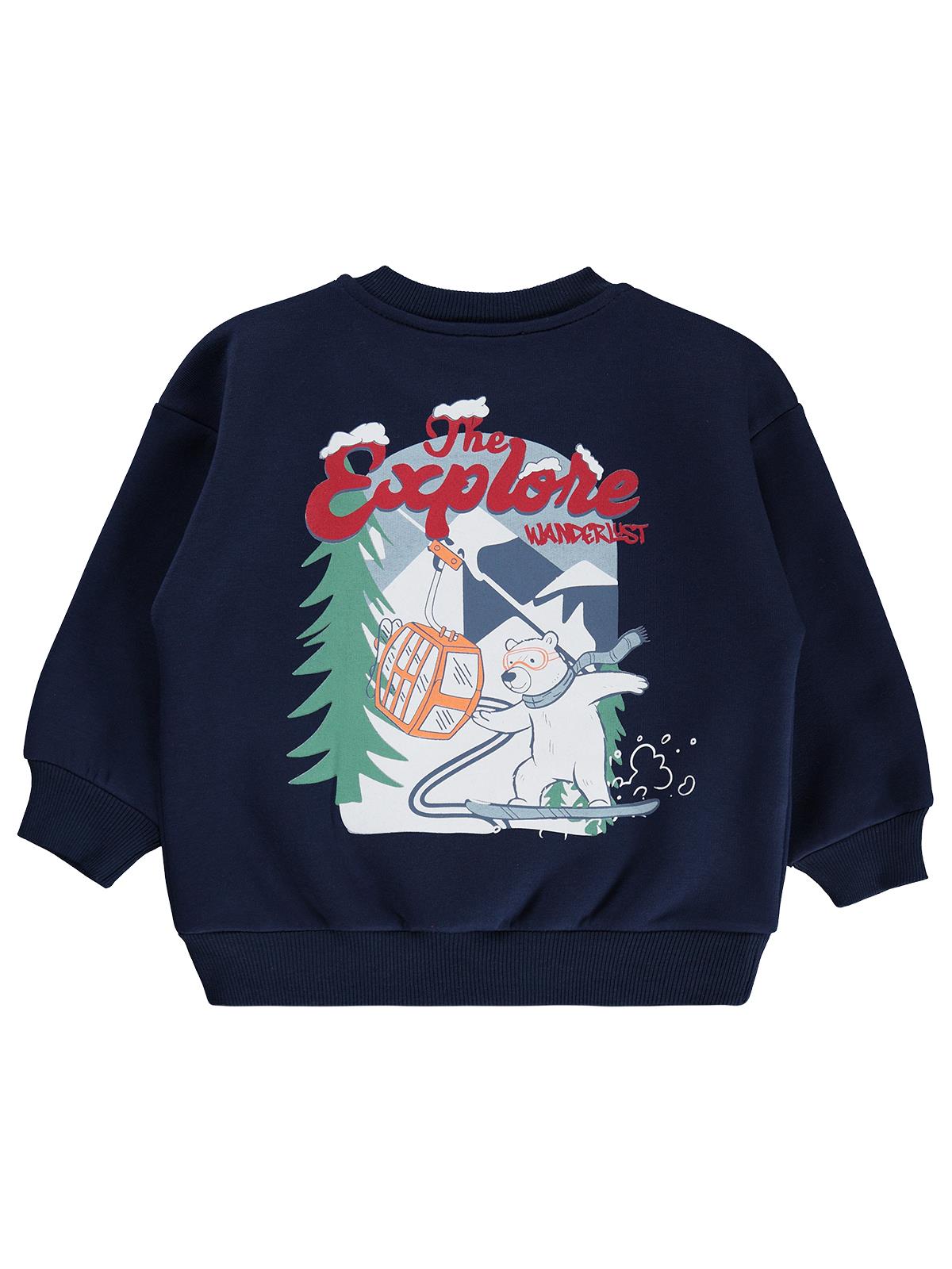 Civil Boys Explore Baskılı 2-5 Yaş Sweatshirt - Lacivert