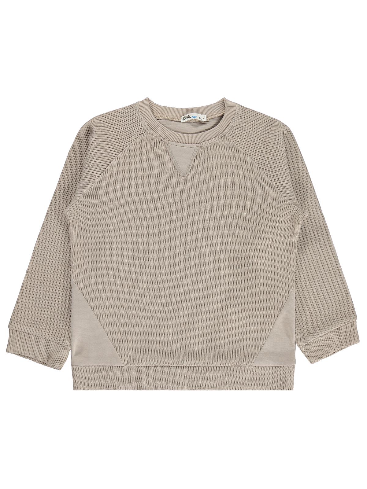 Civil Boys Parçalı 6-9 Yaş Sweatshirt - Bej