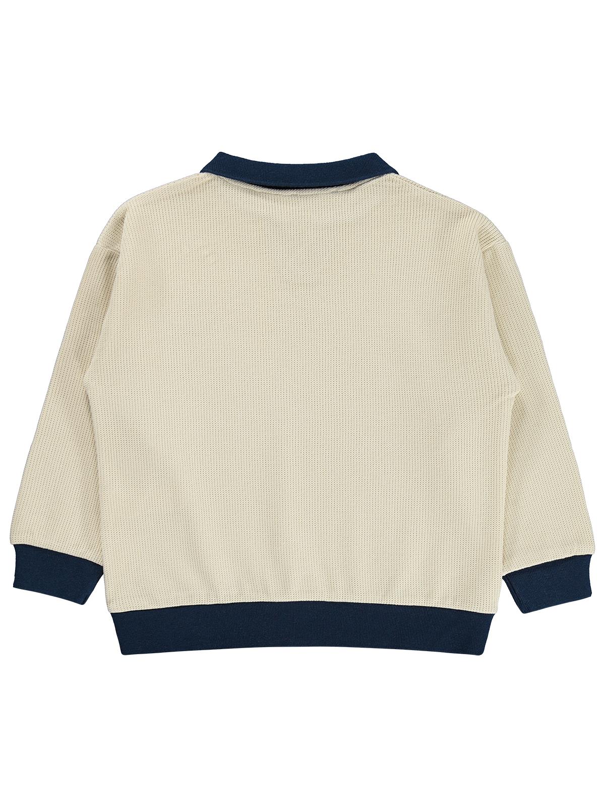 Civil Boys Ayıcık Nakışlı Polo Yaka 6-9 Yaş Sweatshirt - Bej