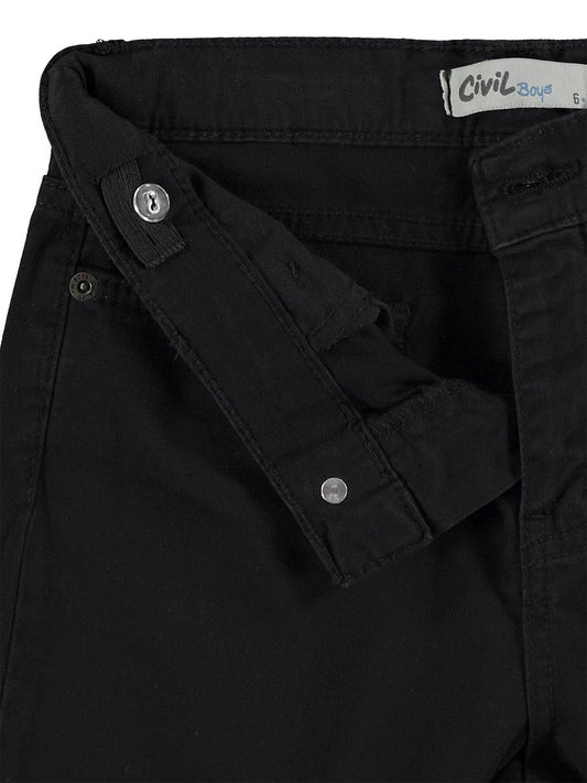 Civil Boys Erkek Çocuk Basic Pantolon | Kot | Okul Kreş ve Günlük Kullanım - Siyah