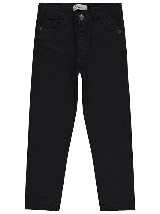 Civil Boys Erkek Çocuk Basic Pantolon | Kot | Okul Kreş ve Günlük Kullanım - Siyah