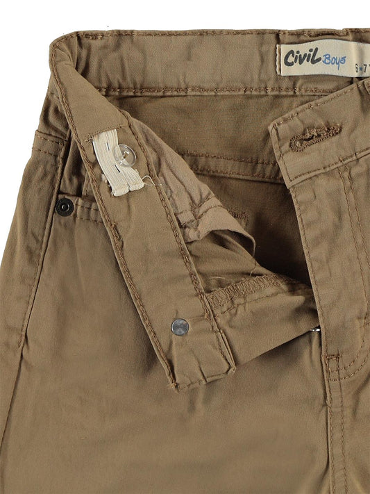 Civil Boys Erkek Çocuk Basic Pantolon | Kot | Okul Kreş ve Günlük Kullanım - Kahverengi