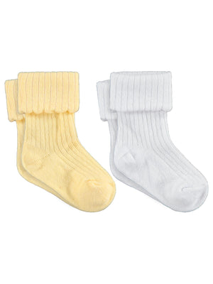 Civil Baby Basic Kıvrık 2'li 6- Bebek Kız Çorap Set