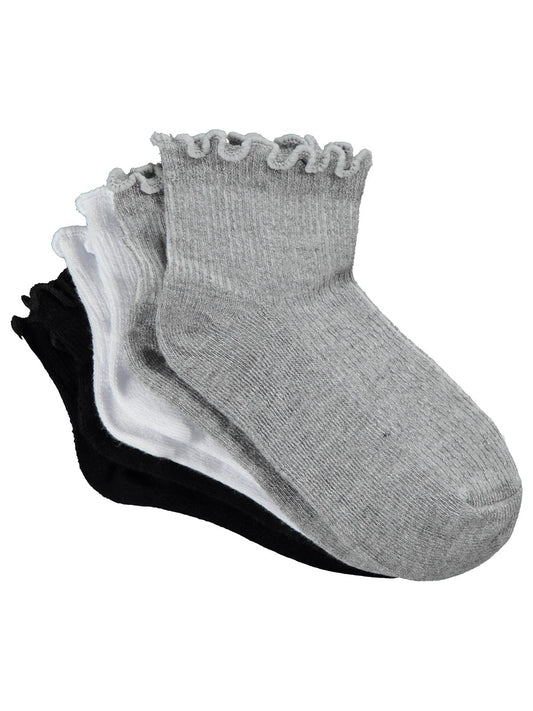 Civil Girls Bambu Basic Overlok 3'lü 3-11 Yaş Kız Çocuk Patik Çorap