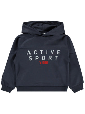 Civil Boys Aktıve Baskıl Kapşonlu 6-9 Yaş Sweatshirt - Lacivert