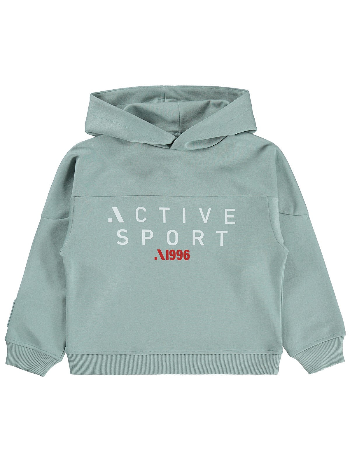 Civil Boys Aktıve Baskıl Kapşonlu 6-9 Yaş Sweatshirt - Yeşil