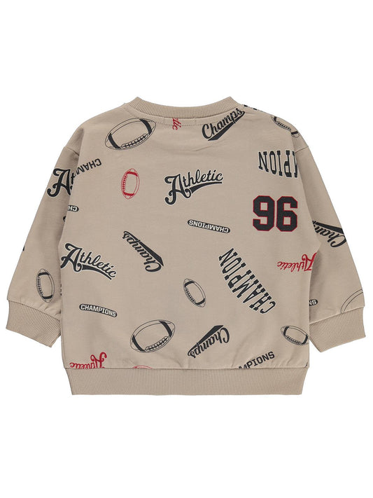 Civil Boys Champıon Empirmeli 2-5 Yaş Sweatshirt - Bej