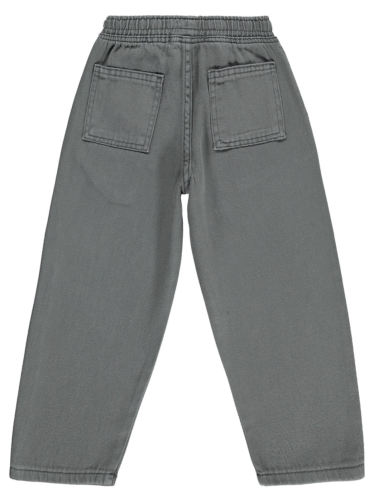 Civil Boys Erkek Çocuk Önü Bağcıklı Pantolon | Kot | Okul Kreş ve Günlük Kullanım - Gri